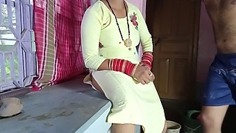Indian Maid Caught On Hidden Camera Having Sex With Employer'S Daughter In The Kitchen