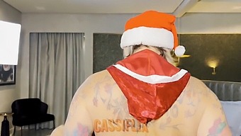 Mrs. Claus Shows Off Her Sexy Rear To A Well-Behaved Lad! Stream The Entire Scene On Cassiflix!