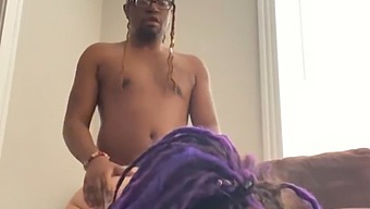 Young Purple-Haired Submissive Receives Intense Anal Penetration In Homemade Video